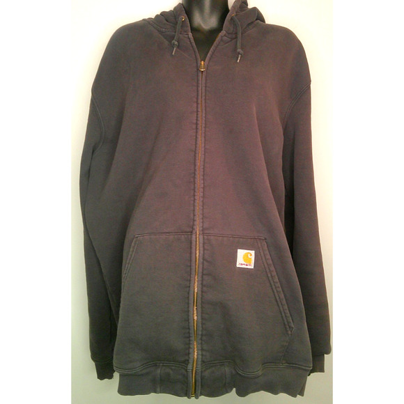 Carhartt Men’s XL Full Zip Hoodie – Dark Gray – Heavyweight Workwear - Picture 1 of 6